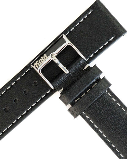 Sheep Nappa Black with White Stitch - 20MM