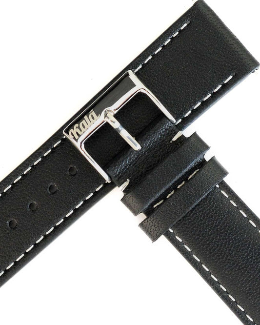 Sheep Nappa Black with White Stitch