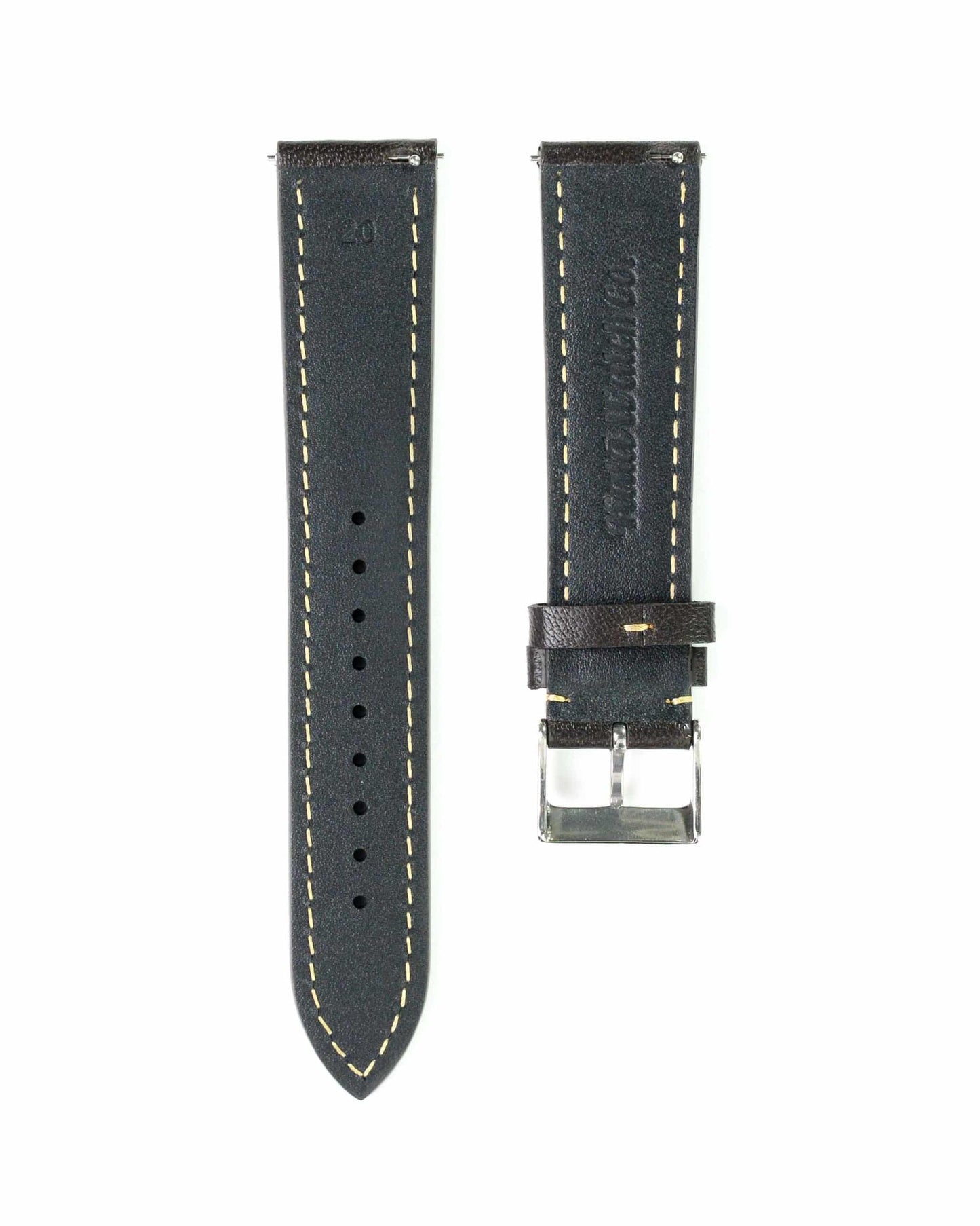 Sheep Nappa Brown with Cream Stitch