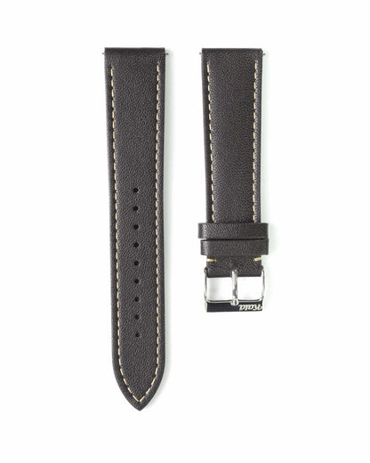 Sheep Nappa Brown with Cream Stitch - 20MM