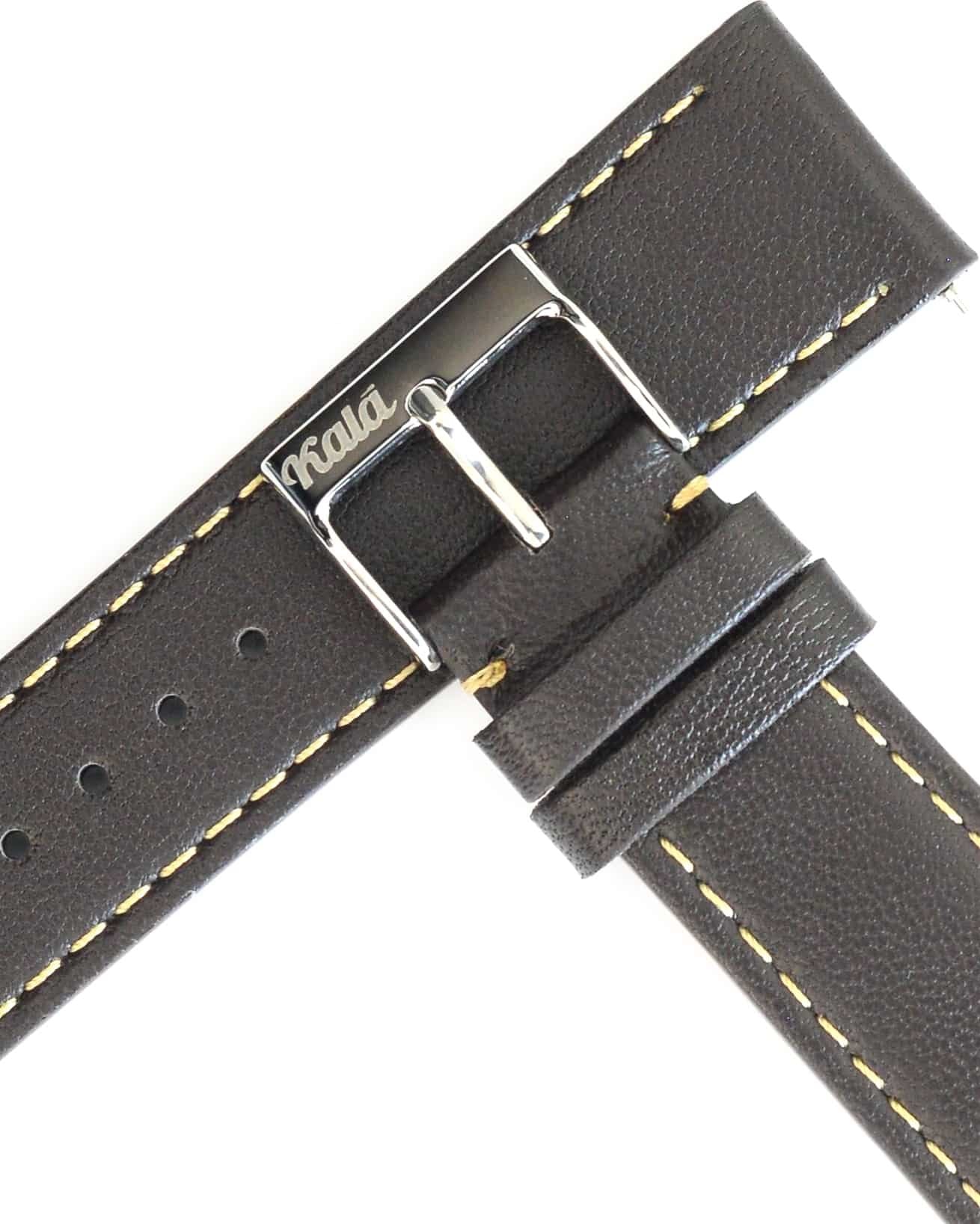 Sheep Nappa Brown with Cream Stitch - 20MM