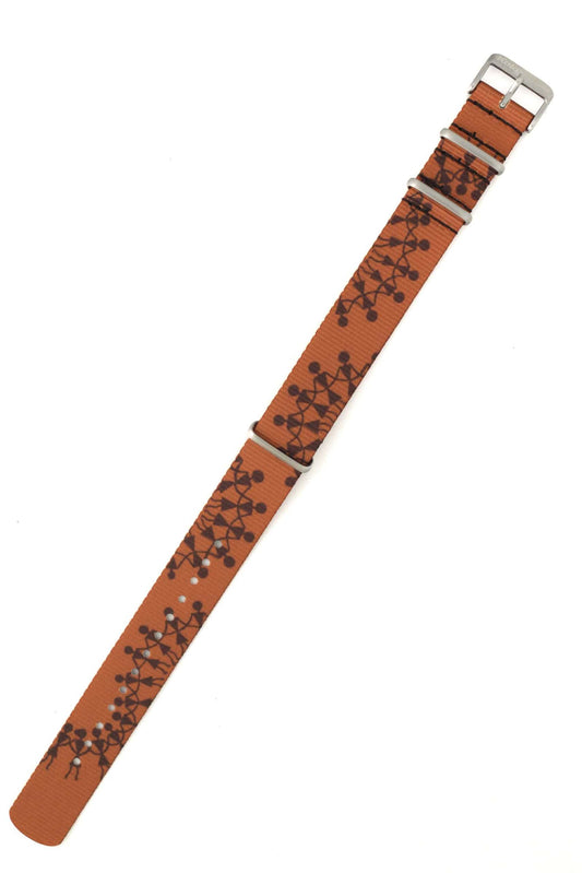Warli Art Nato Terracotta - 20MM