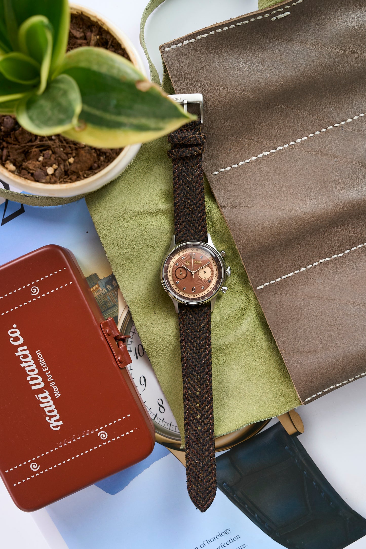 Tweed Canvas Dark Brown - 20MM