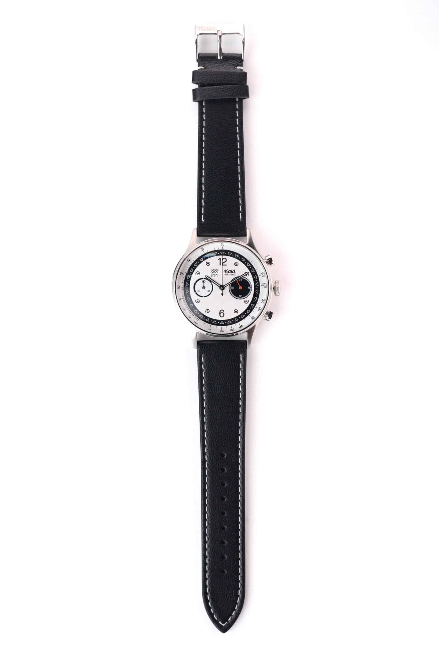 Sheep Nappa Black with White Stitch - 20MM