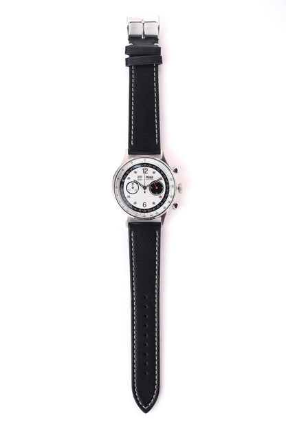 Sheep Nappa Black with White Stitch - 20MM