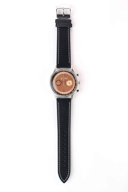 Sheep Nappa Black with White Stitch - 20MM