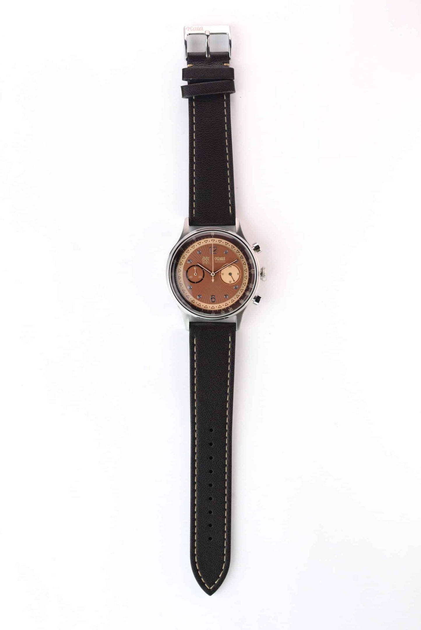 Sheep Nappa Brown with Cream Stitch - 20MM