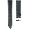 Premium black Saffiano leather strap 20 mm for watches