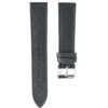 Premium black Saffiano leather strap 20 mm for watches