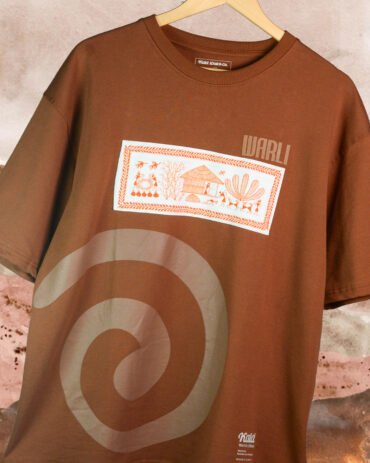 Hand Painted Warli Brown T-shirt