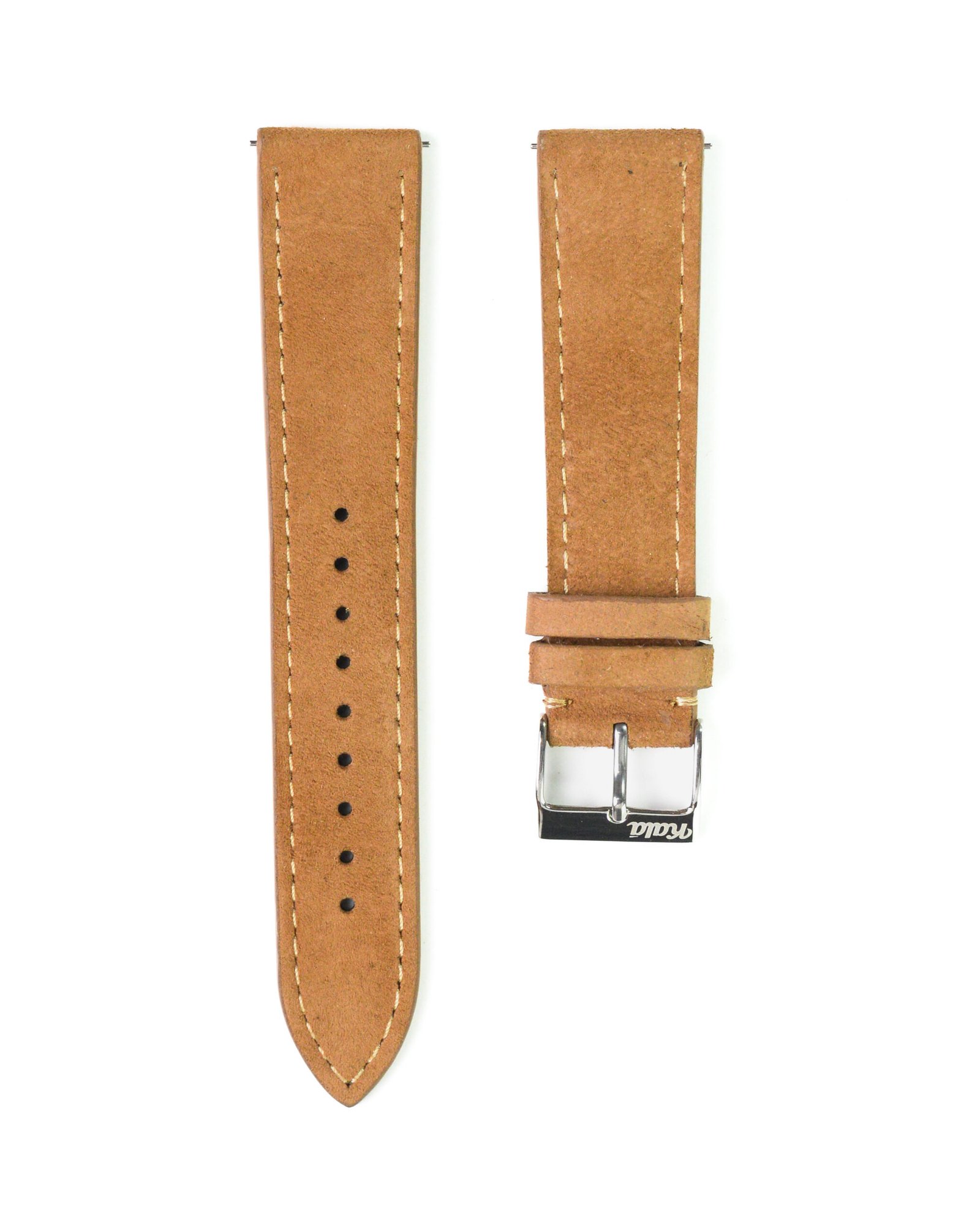 Premium TAN GOAT SUEDE leather strap 20 mm for watches