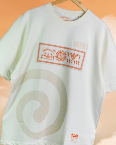 Hand Painted Warli Off-White T-shirt